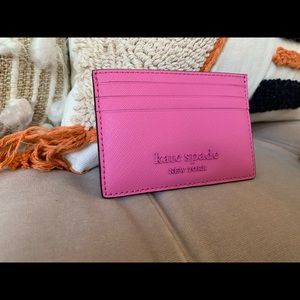 Kate Spade Card Holder in Hot Pink